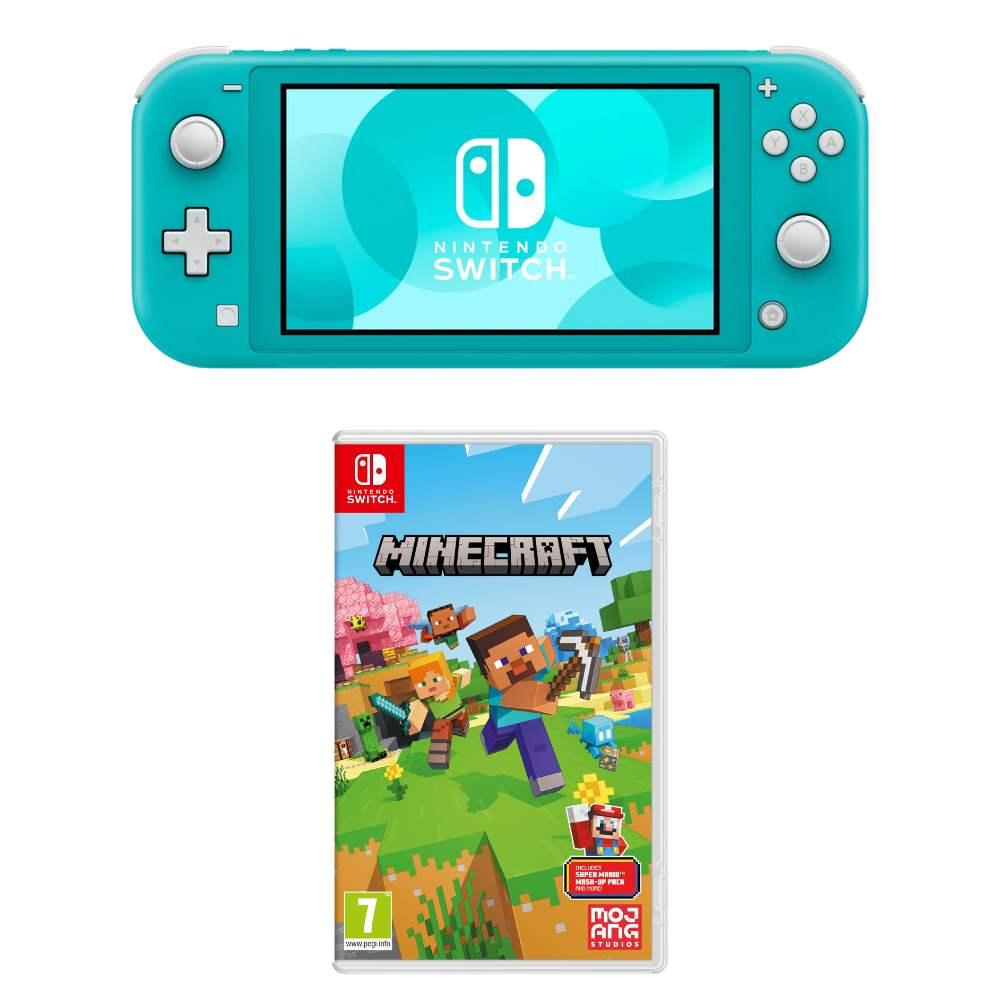 Nintendo Switch Lite 32GB Turquoise Console & Minecraft Game Nintendo Switch Lite 32GB Turquoise Console & Minecraft Game