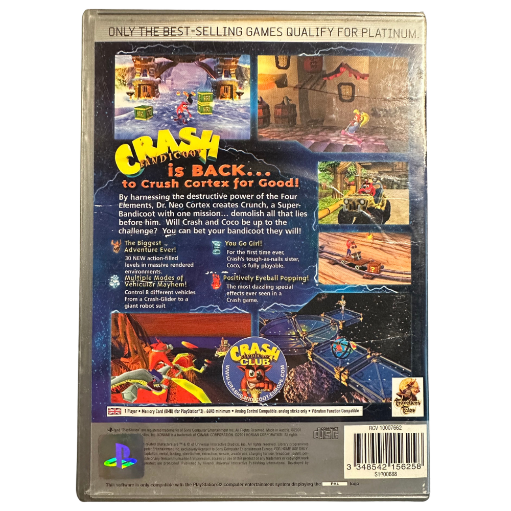 Crash Bandicoot: The Wrath of Cortex - PS2 PlayStation 2 (Preowned)