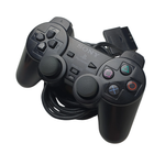 Official Sony DualShock 2 black wired controller for PlayStation 2 PS2 - front