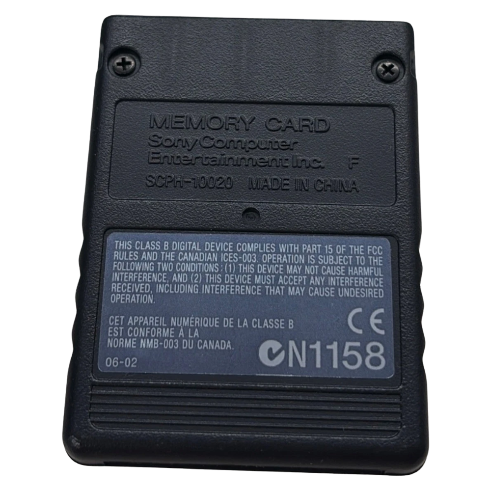 Official Sony MagicGate 8MB memory card for PlayStation 2 PS2 in black back