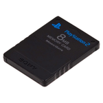 Official Sony MagicGate 8MB memory card for PlayStation 2 PS2 in black angled