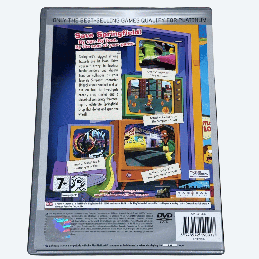The Simpsons Hit & Run - PS2 PlayStation 2 (Preowned)