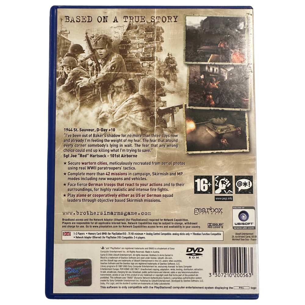 Brothers in Arms: Earned in Blood - PS2 PlayStation 2 (Preowned)