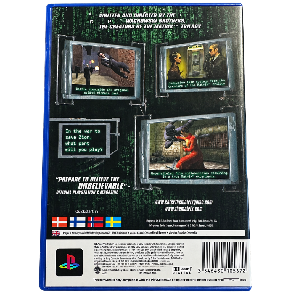 Enter the Matrix - PS2 PlayStation 2 (Preowned)