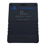 Official Sony MagicGate 8MB memory card for PlayStation 2 PS2 in black front